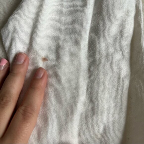 Victoria's Secret PINK | FLAWED White & Black Varsity Crew Sweater | Size Medium - Picture 5 of 12